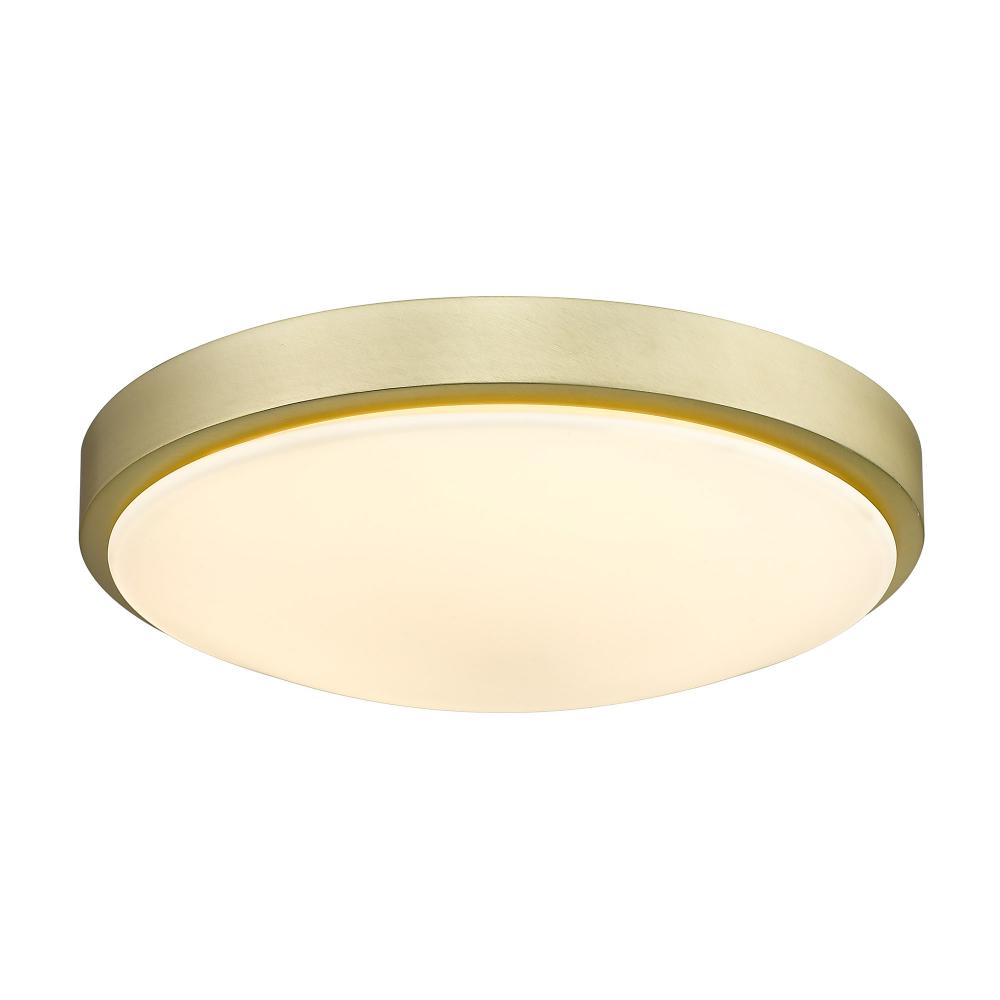 Gabi 13&#34; Flush Mount in Brushed Champagne Bronze with Opal Glass