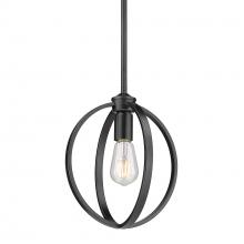 Golden 3167-M1L BLK - Colson BLK Mini Pendant in Matte Black