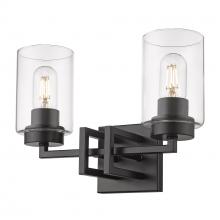 Golden 6070-BA2 BLK-BLK - Tribeca 2 Light Bath Vanity in Matte Black