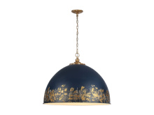 Golden 0809-8P VG-ANVY - Alison 8-Light Pendant in Vintage Gold with Antique Matte Navy