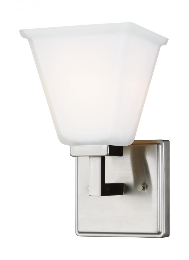 Ellis Harper transitional 1-light indoor dimmable bath vanity wall sconce in brushed nickel silver f