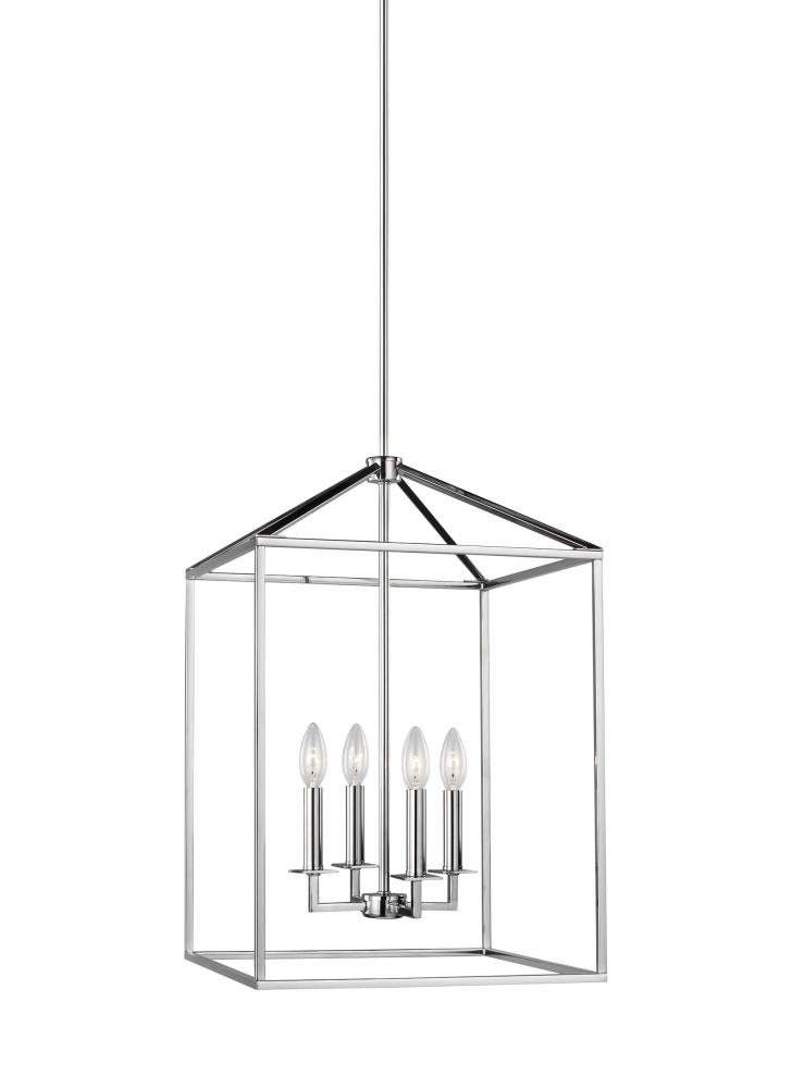 Perryton transitional 4-light LED indoor dimmable medium ceiling pendant hanging chandelier light in