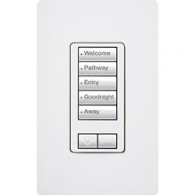 Lutron Electronics RRD-W5BRL-WH - RA2 5BRL WALL KEYPAD WHITE