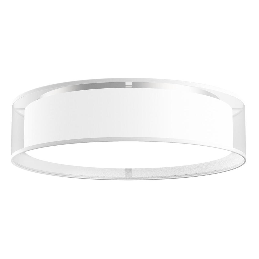 Dalton 20-in White Organza LED Flush Mount