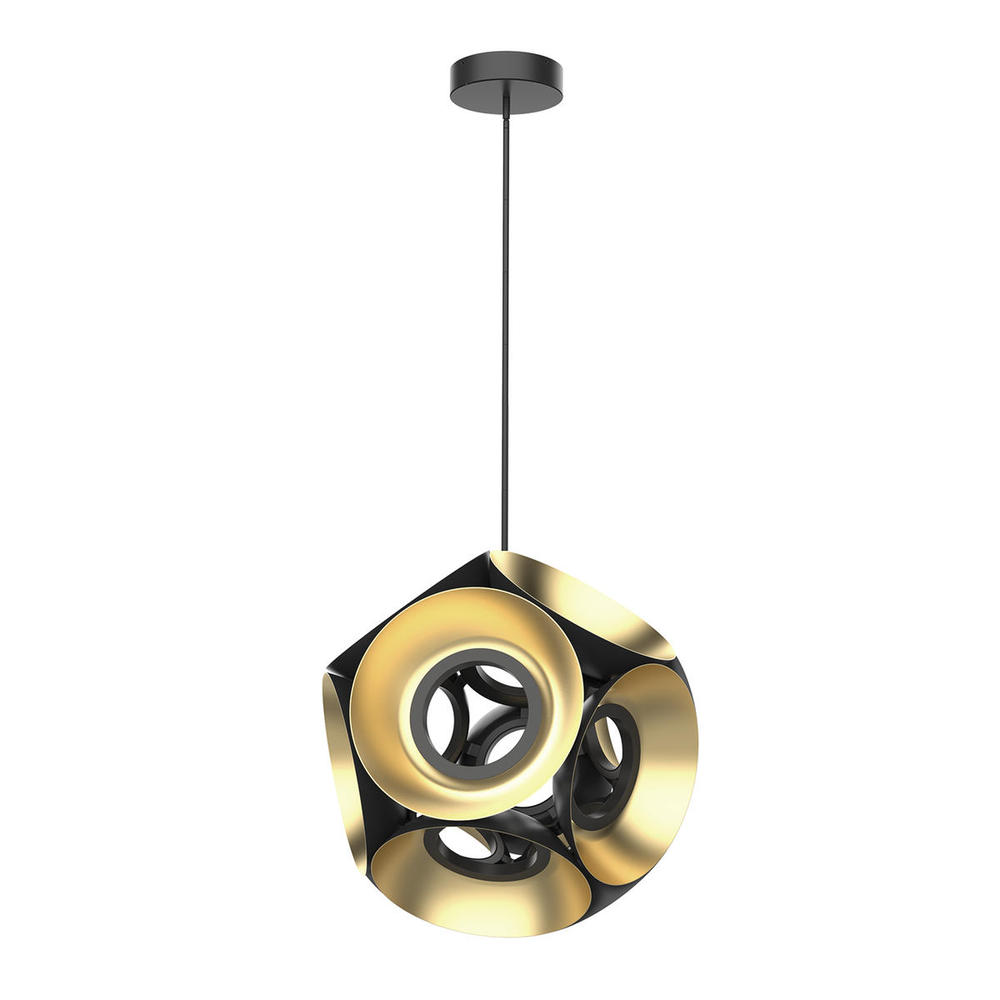 Magellan 32-in Black/Gold LED Chandelier