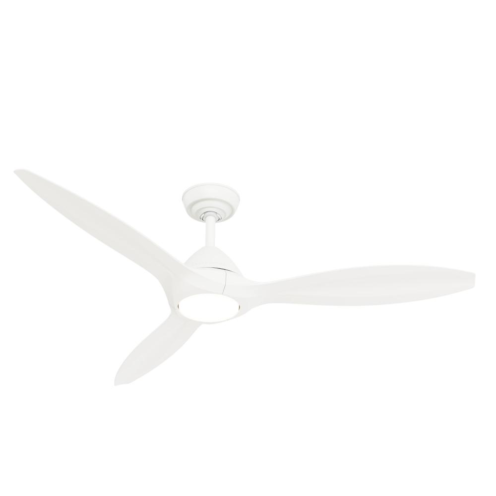 Casablanca 56&#34; Surea ENERGY STAR® Fresh White Damp Rated Ceiling Fan w/ LED Lt Kit & Handheld Re