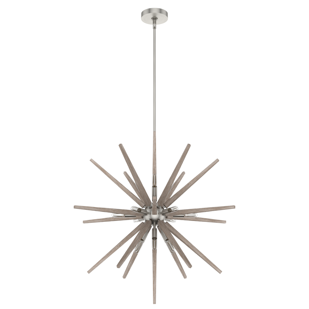 Hunter Jupiter Star Brushed Nickel 18 Light Extra Large Pendant Ceiling Light Fixture