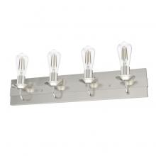 Hunter 19435 - Hunter Perch Point Brushed Nickel 4 Light Bathroom Vanity Wall Light Fixture