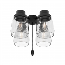 ORIGINAL® 4 LIGHT ACCESSORY FITTER AND GLASS, MATTE BLACK