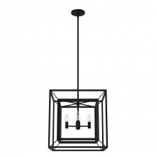 Hunter 19404 - Hunter Doherty Natural Black Iron 4 Light Chandelier Ceiling Light Fixture