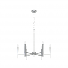 Hunter 19518 - Hunter Sunjai Brushed Nickel 6 Light Chandelier Ceiling Light Fixture