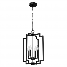 Hunter 45240 - Hunter Zoanne Matte Black 4 Light Pendant Ceiling Light Fixture