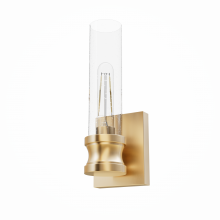 Hunter 19907 - Hunter Lenlock Alturas Gold with Seeded Glass 1 Light Sconce Wall Light Fixture