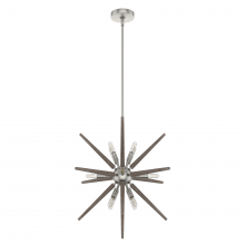 Hunter 19342 - Hunter Jupiter Star Brushed Nickel 12 Light Large Pendant Ceiling Light Fixture