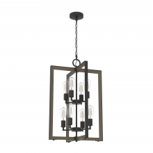 Hunter 19858 - Hunter Woodburn Noble Bronze 8 Light Pendant Ceiling Light Fixture