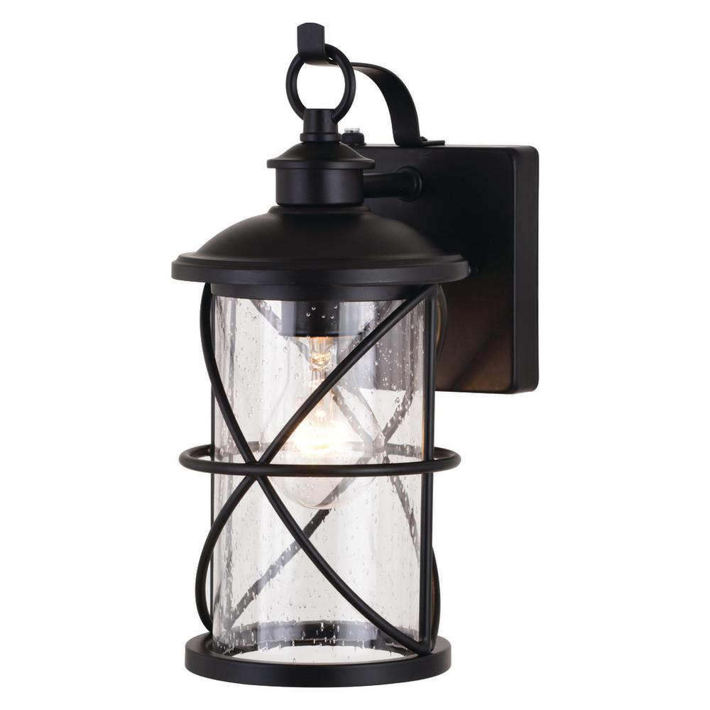 Adams 5.5-in. W Outdoor Wall Light Black