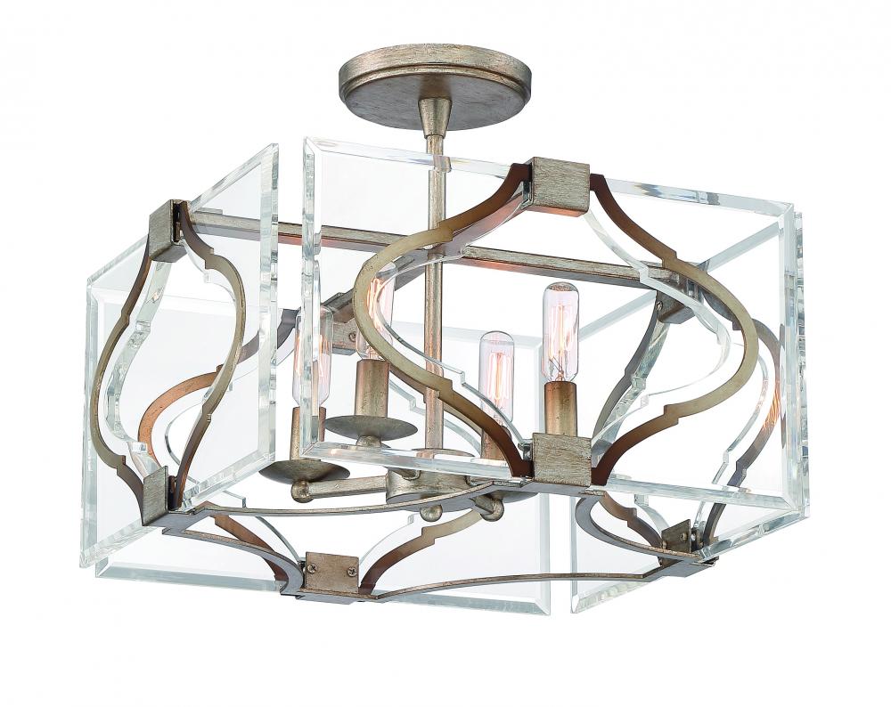 4 LIGHT CONVERTIBLE SEMI FLUSH/PENDANT