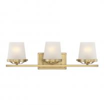  V6-L8-5250-3-322 - Klein 3-Light Bathroom Vanity Light in Warm Brass