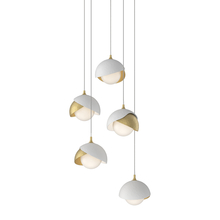 Hubbardton Forge 131125-SKT-LONG-86-02-GG0711 - Brooklyn 5-Light Double Shade Pendant