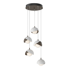 Hubbardton Forge 131125-SKT-STND-05-02-GG0711 - Brooklyn 5-Light Double Shade Pendant