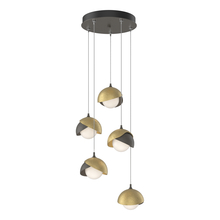 Hubbardton Forge 131125-SKT-STND-07-86-GG0711 - Brooklyn 5-Light Double Shade Pendant