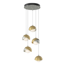 Hubbardton Forge 131125-SKT-STND-85-86-GG0711 - Brooklyn 5-Light Double Shade Pendant