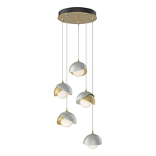 Hubbardton Forge 131125-SKT-STND-86-82-GG0711 - Brooklyn 5-Light Double Shade Pendant