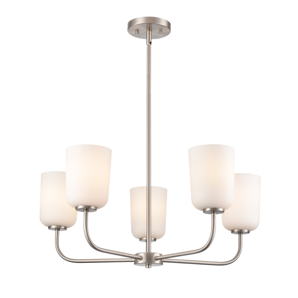 Laphia 27&#34; Wide 5-Light Chandelier - Brushed Nickel