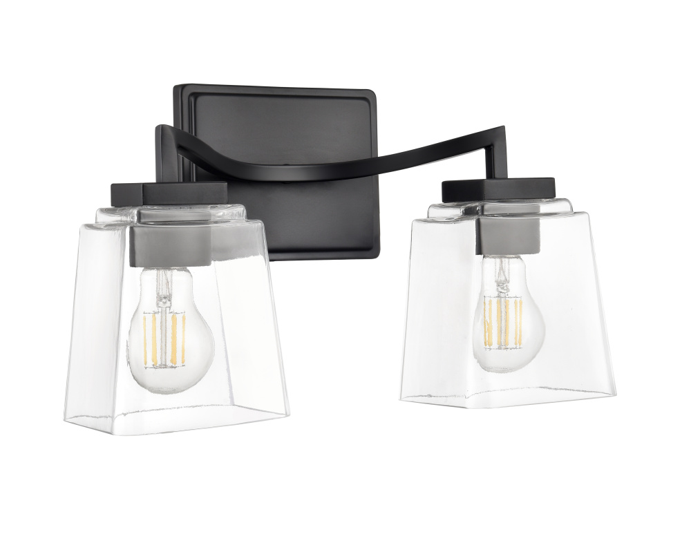 Avenna 14.5&#34; Wide 2-Light Vanity - Matte Black