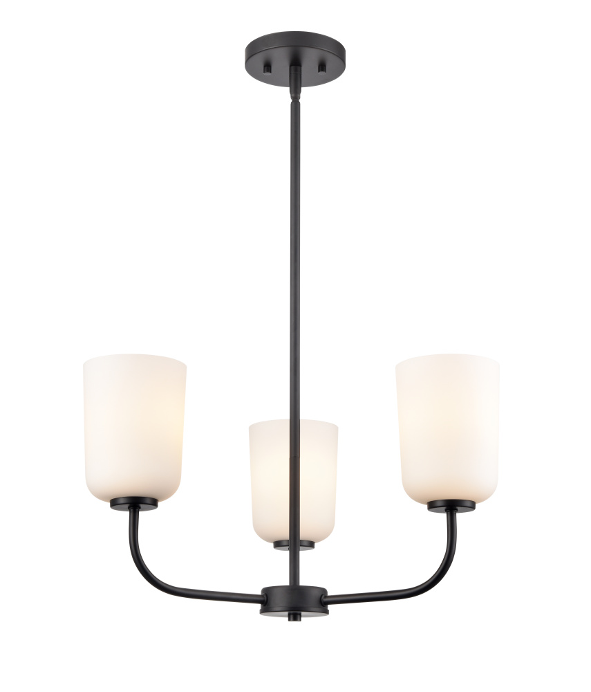 Laphia 21&#34; Wide 3-Light Chandelier - Matte Black