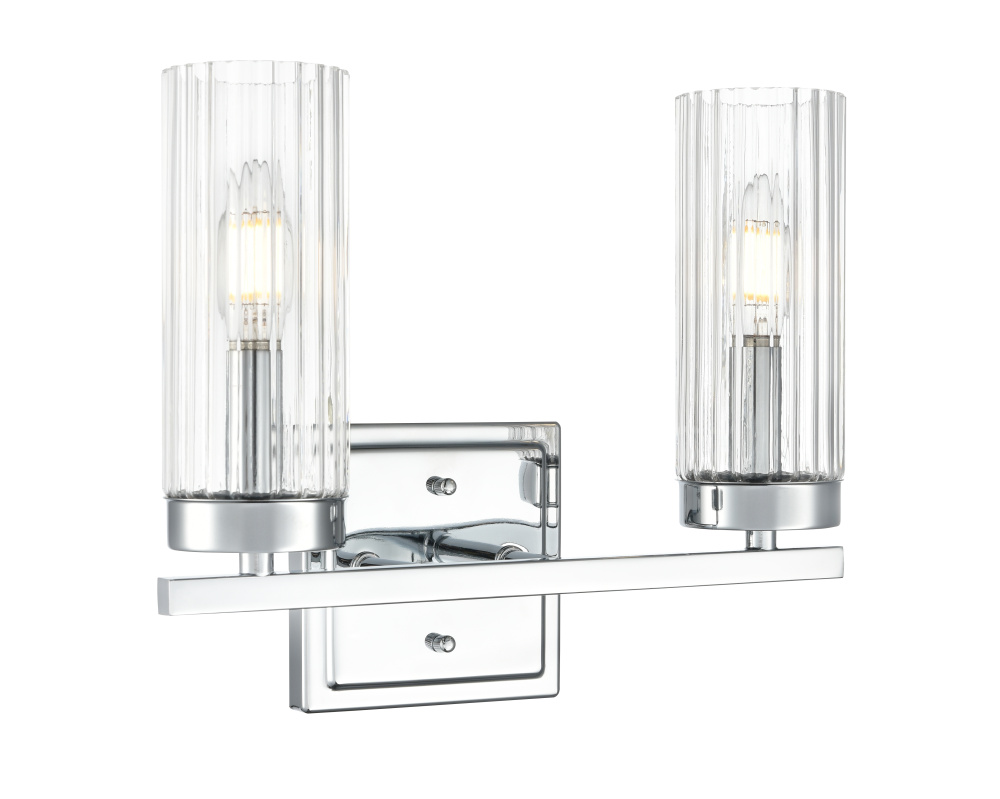Iversen 12.5&#34; Wide 2-Light Vanity - Polished Chrome