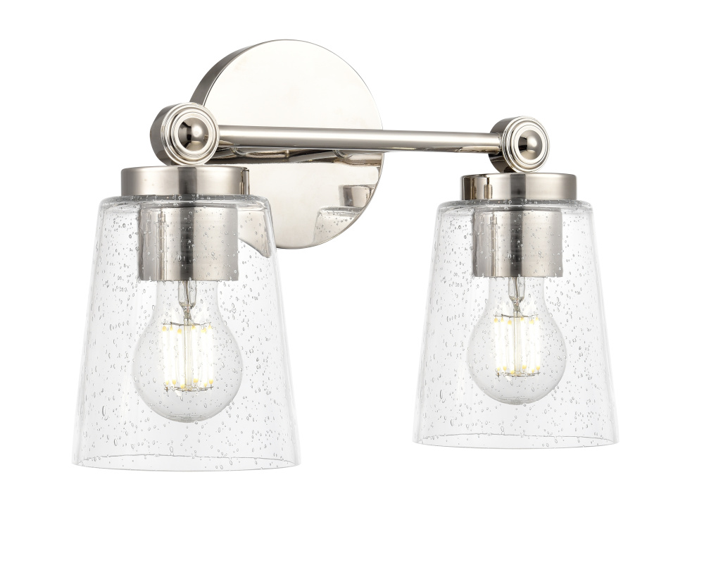 Lauryn 13.5&#34; Wide 2-Light Vanity - Polished Nickel