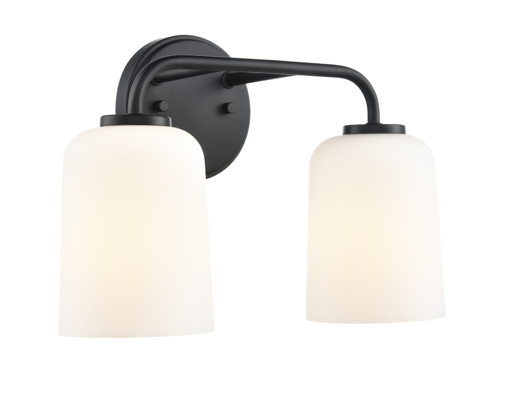 Laphia 14&#34; Wide 2-Light Vanity - Matte Black