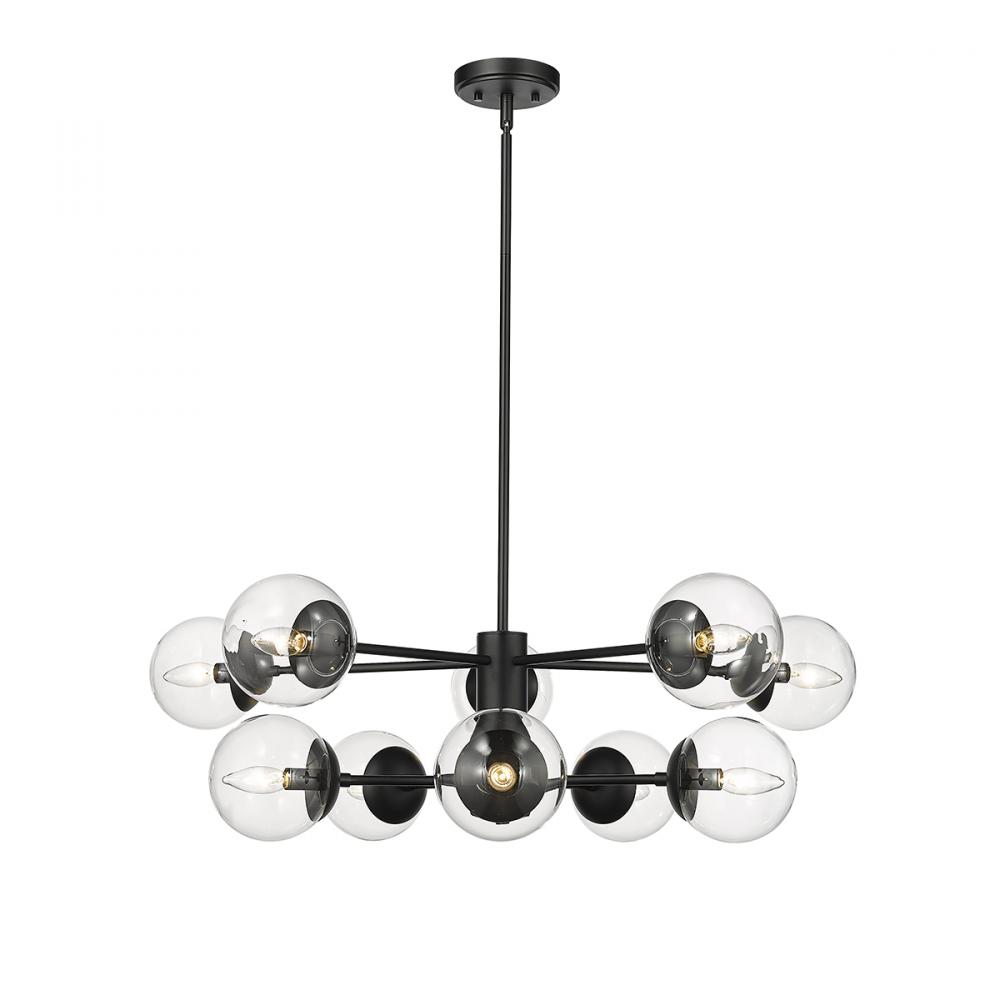 Avell 1 - Light Chandelier Ceiling Light Matte Black