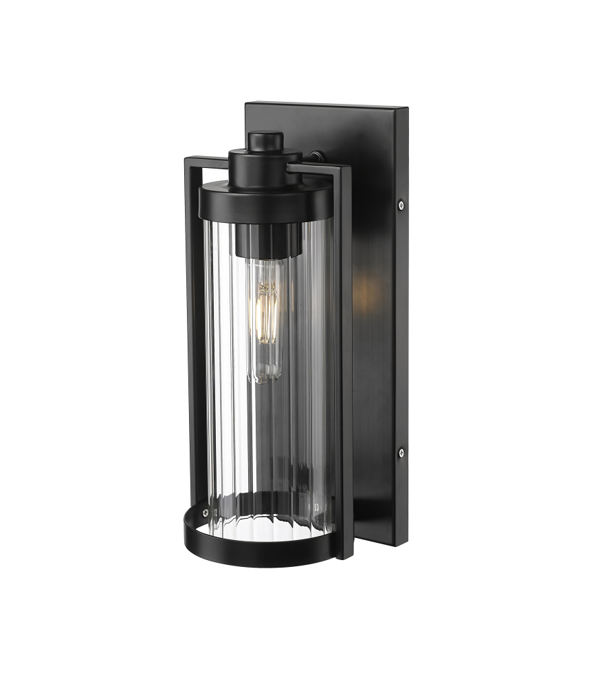 Braselton 14&#34; High 1-Light Outdoor Wall Sconce - Powder Coated Black