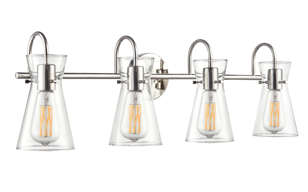 Camellia 30.75&#34; Wide 4-Light Vanity - Polished Nickel