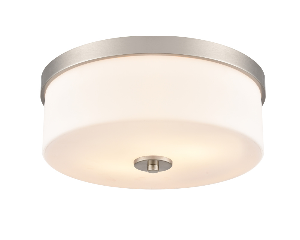 Laphia 13.25&#34; Wide 2-Light Flushmount - Brushed Nickel