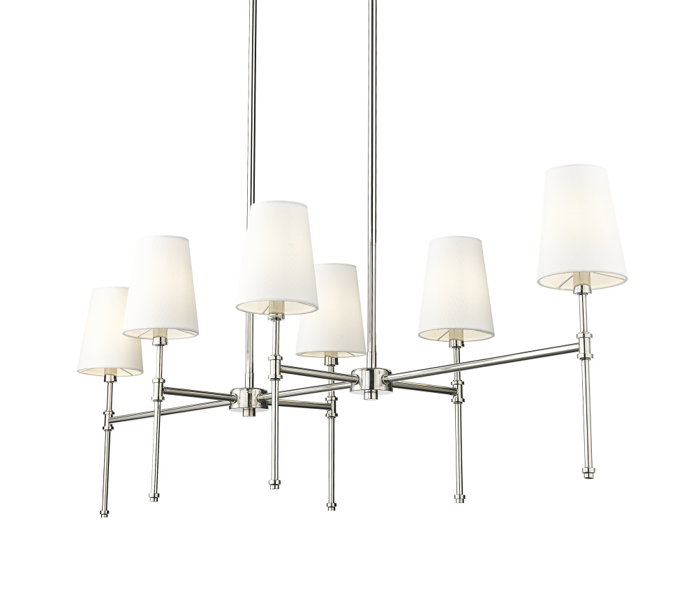 Adorra 48&#34; Wide 6-Light Chandelier - Polished Nickel