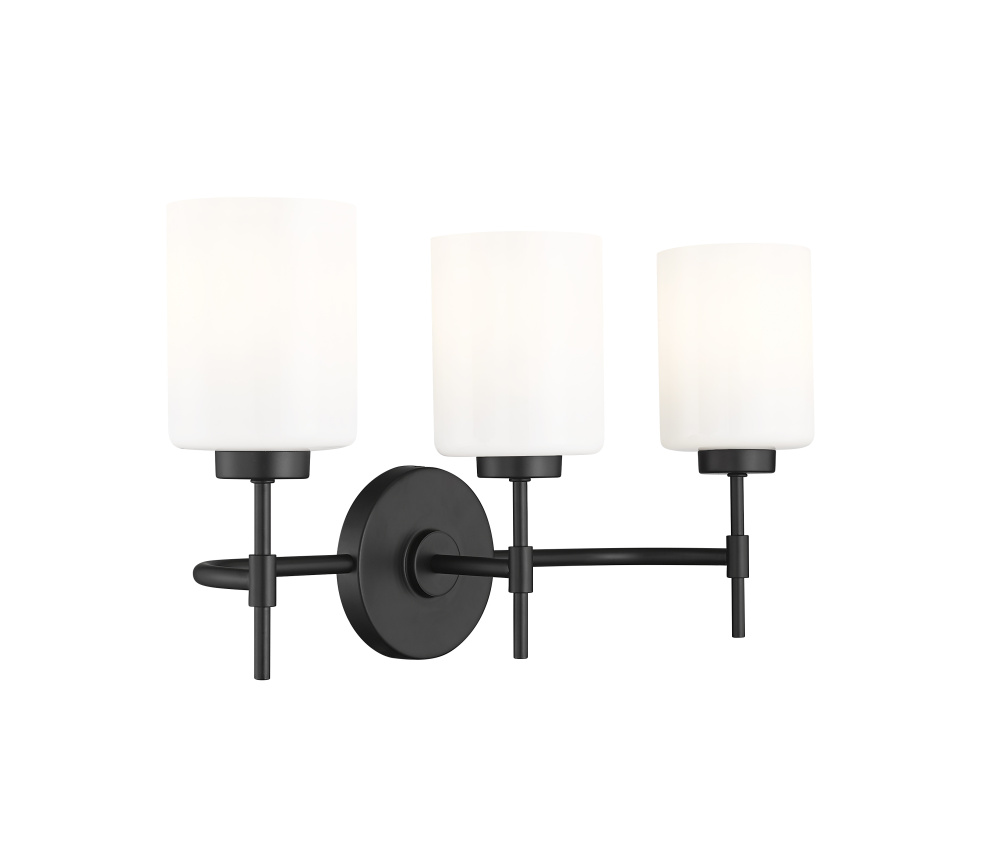 Keylee 22&#34; Wide 3-Light Vanity - Matte Black