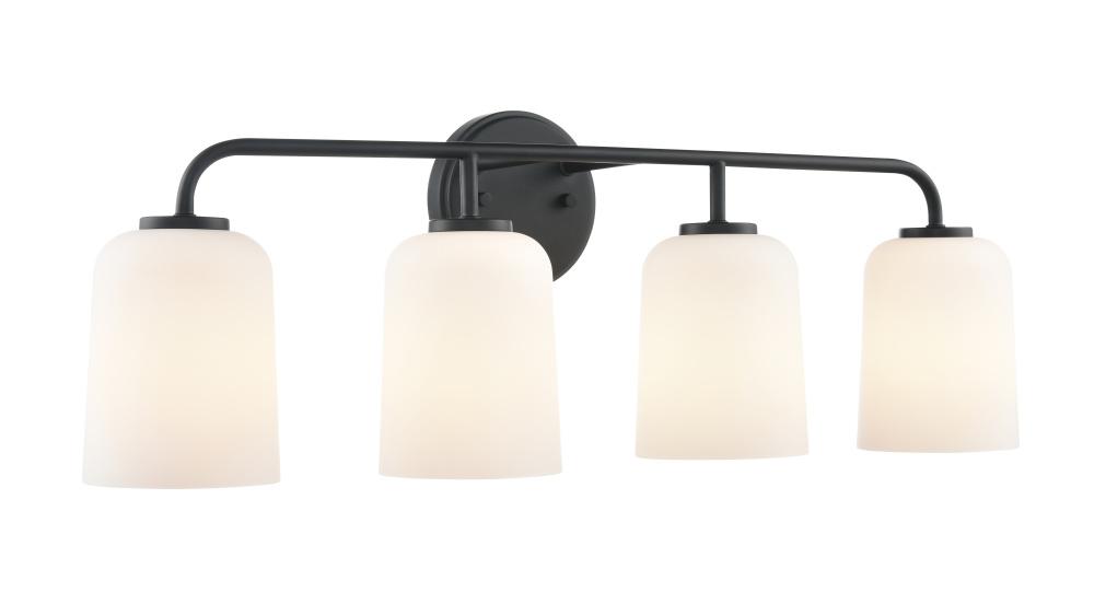 Laphia 28&#34; Wide 4-Light Vanity - Matte Black