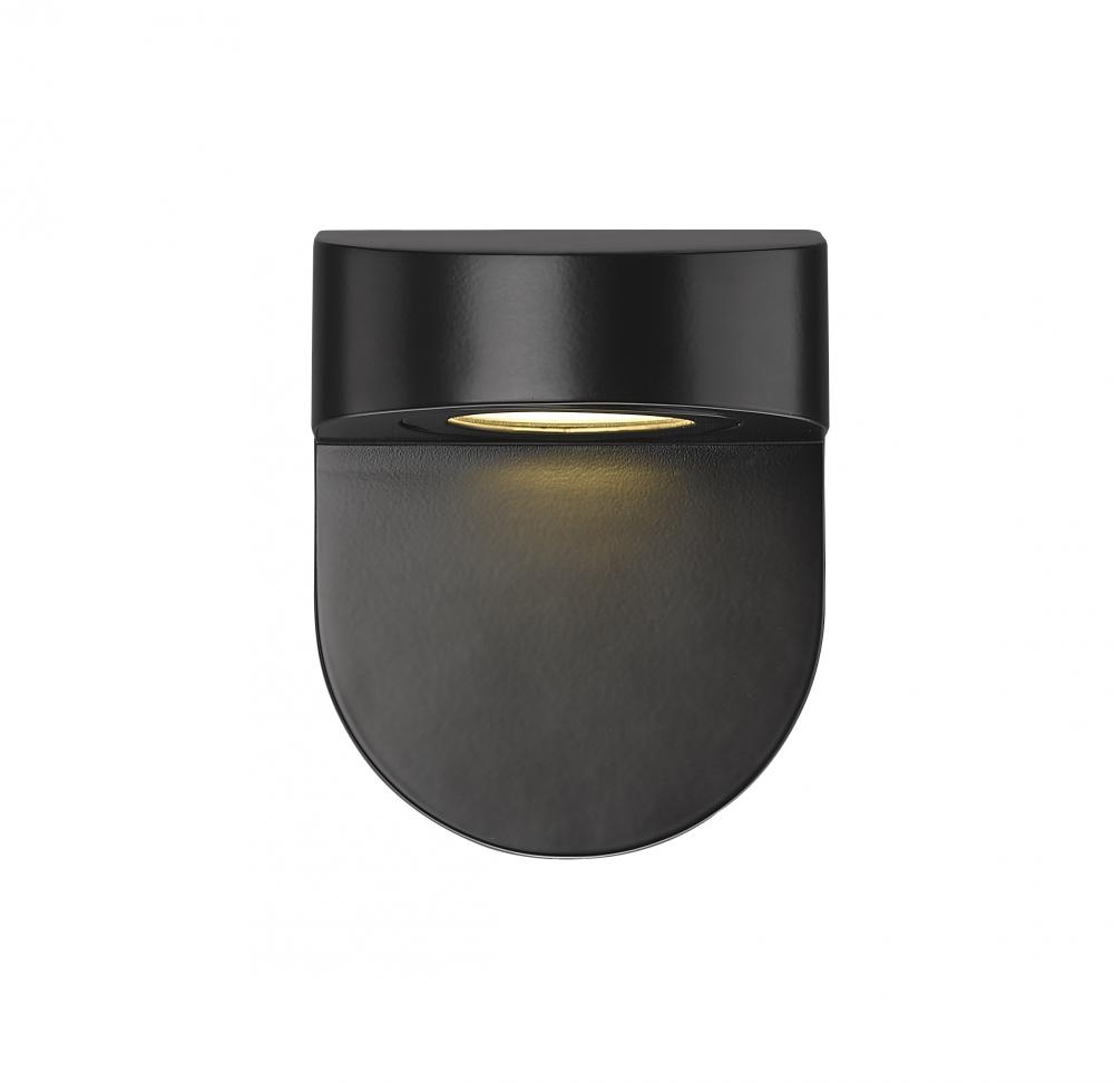 1-Light Outdoor Wall Sconce Powder Coated Black