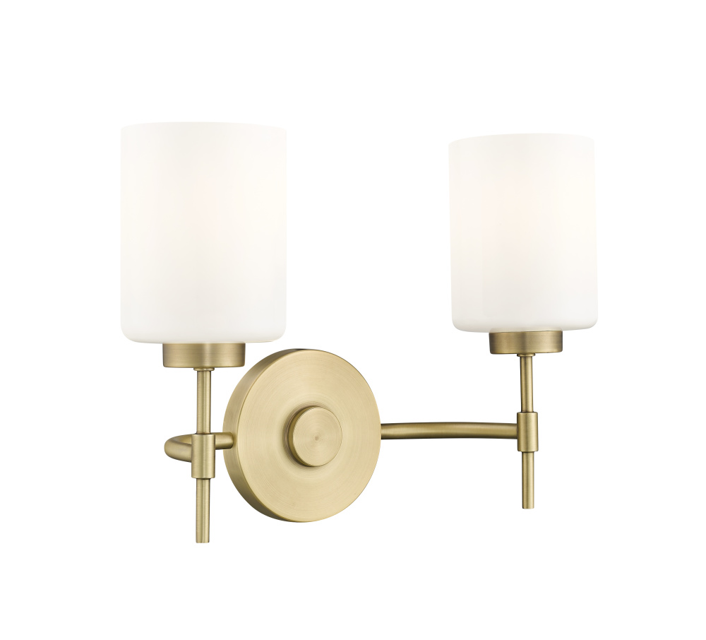 Keylee 15.5&#34; Wide 2-Light Vanity - Vintage Brass