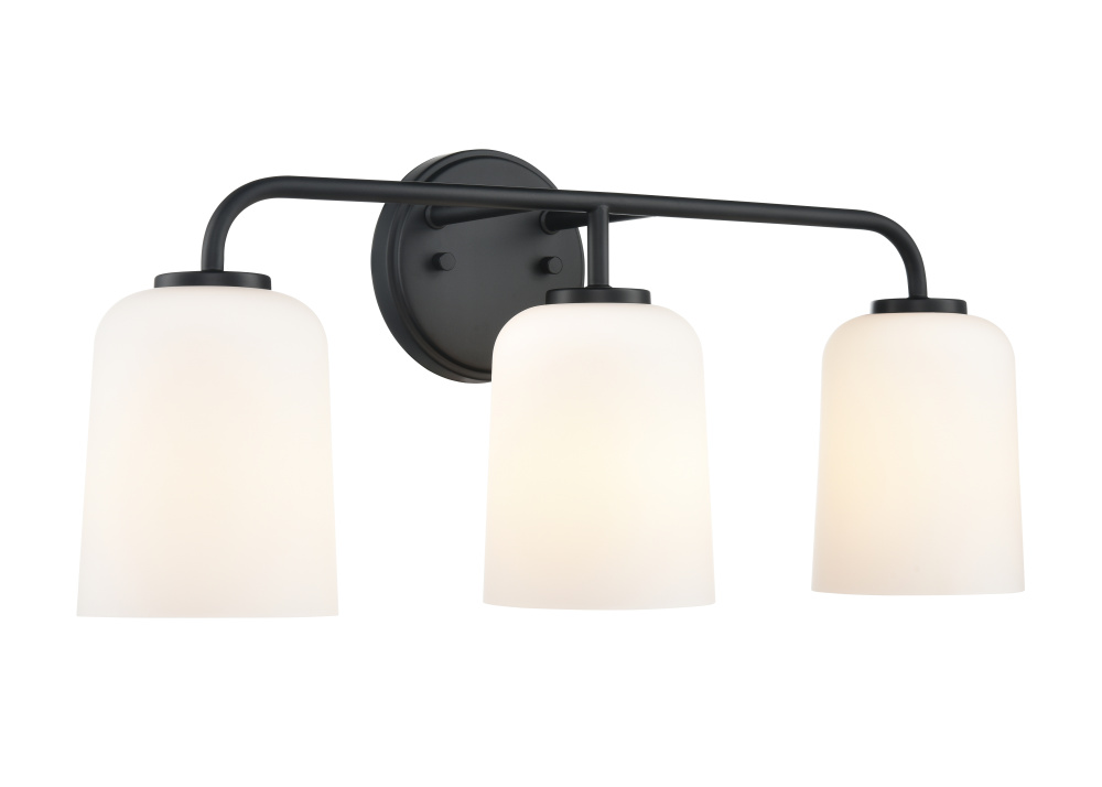 Laphia 22&#34; Wide 3-Light Vanity - Matte Black