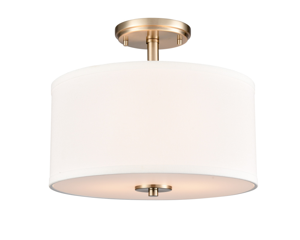 Guyten 13&#34; Wide 2-Light Semi Flush - Modern Gold