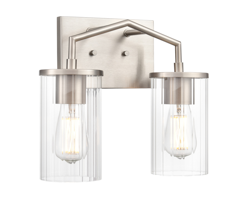 Beverlly 13&#34; Wide 2-Light Vanity - Brushed Nickel