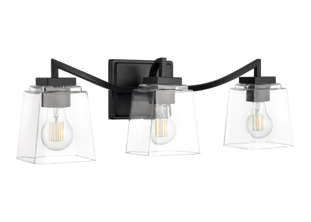 Avenna 23.5&#34; Wide 3-Light Vanity - Matte Black