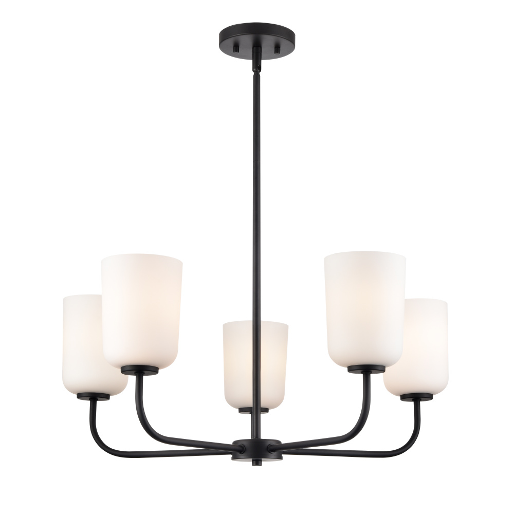 Laphia 27&#34; Wide 5-Light Chandelier - Matte Black