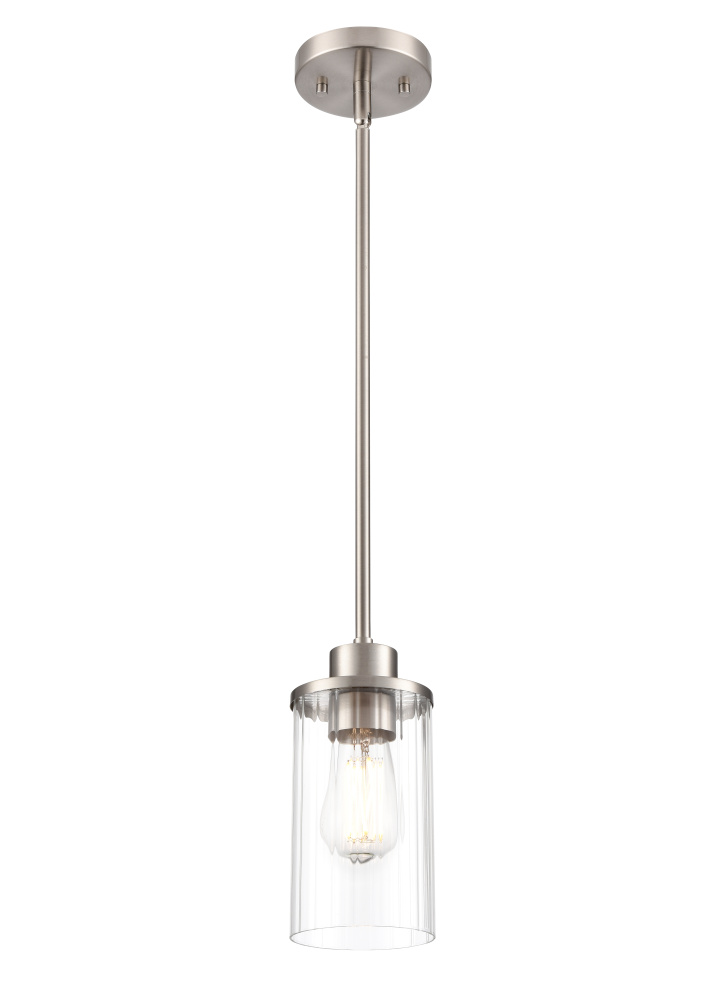 Beverlly 4.5&#34; Wide 1-Light Pendant - Brushed Nickel