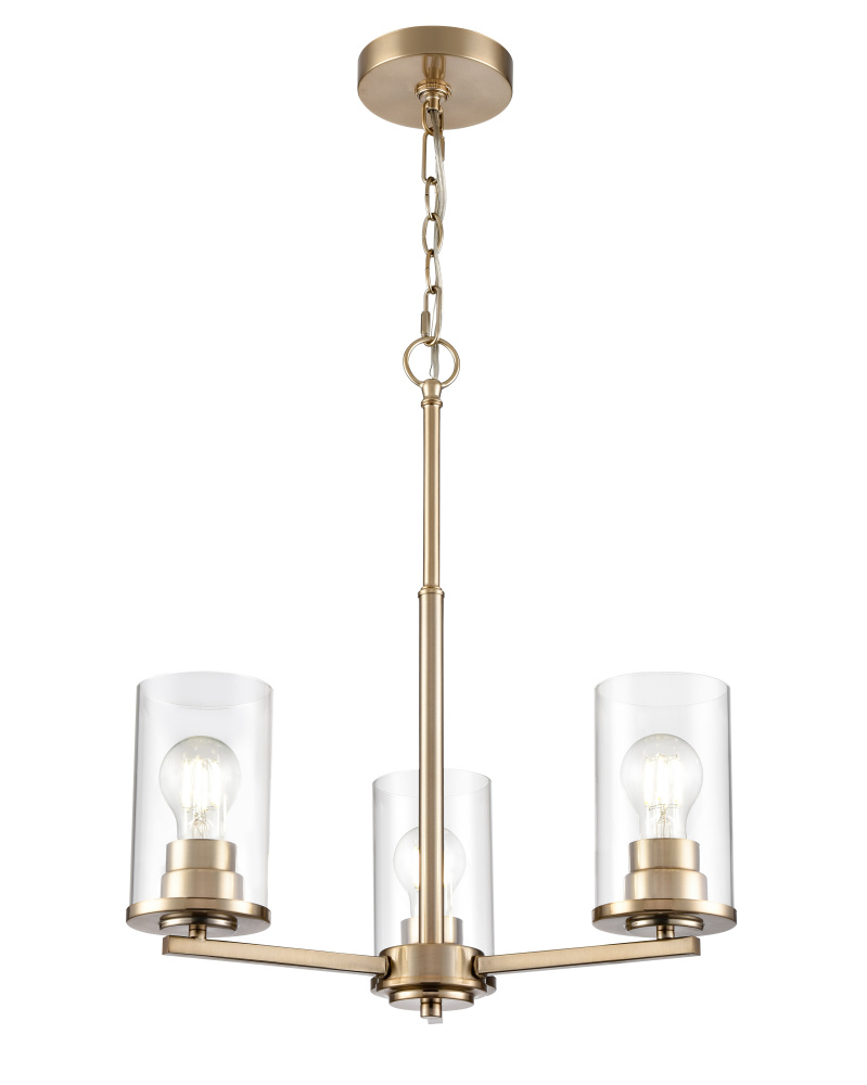 Verlana 19&#34; Wide 3-Light Chandelier - Modern Gold