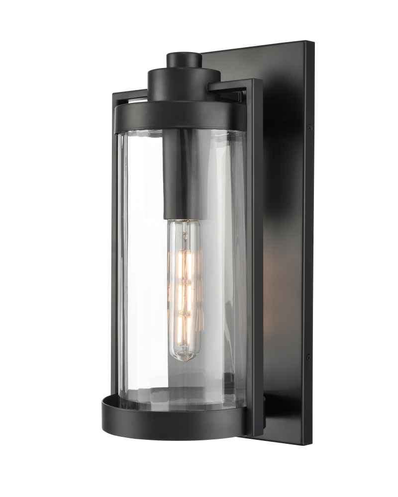 Braselton 18&#34; High 1-Light Outdoor Wall Sconce - Powder Coated Black